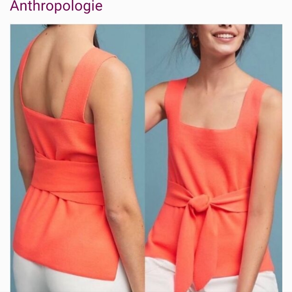NEW Anthropologie Harlow knit, belted top